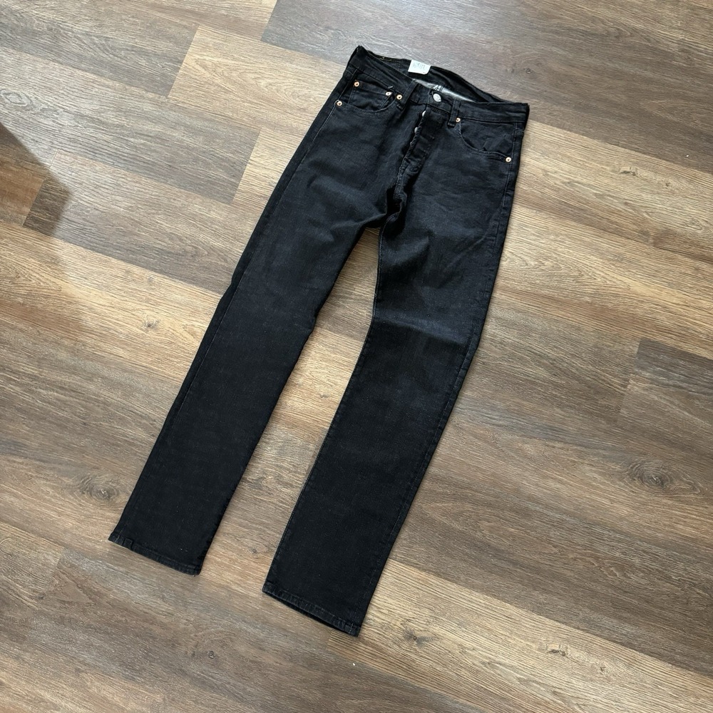 NWT Levi's 501XX Stretch Black Wash Jeans Men's Size 29x34 Button Fly 501XX FLAW